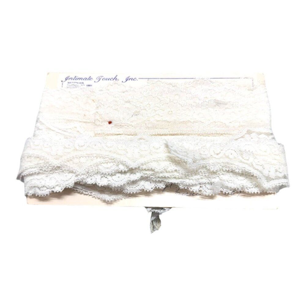 White Lace Trim By Intimate Touch Vintage Lot Two Types Scallop V Lingerie Panty